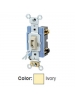 Leviton 1203-2IL - 15 Amp - 120/277 Volt - Toggle Locking 3-Way AC Quiet Switch - IVORY
